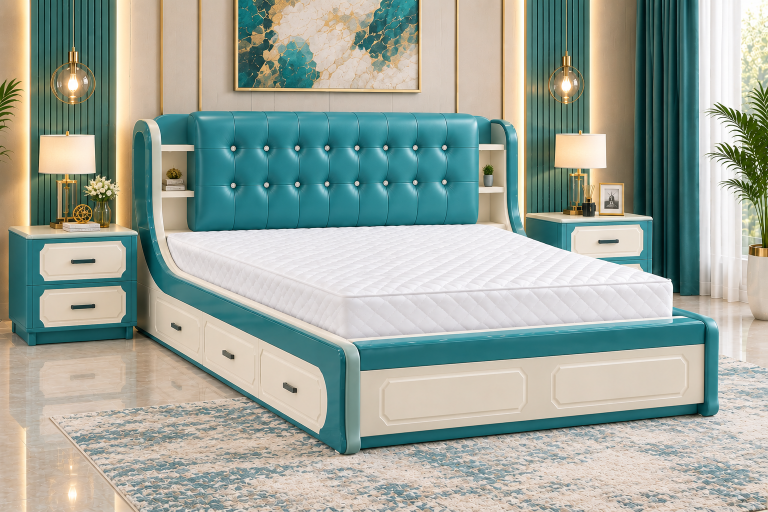 سرير وكمودينو 204000009 - صورة 7