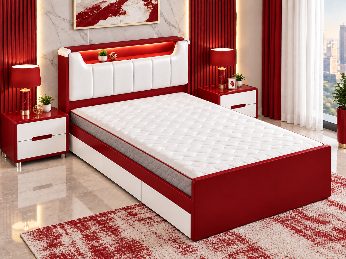 سرير وكمودينو 204000014 - صورة 6