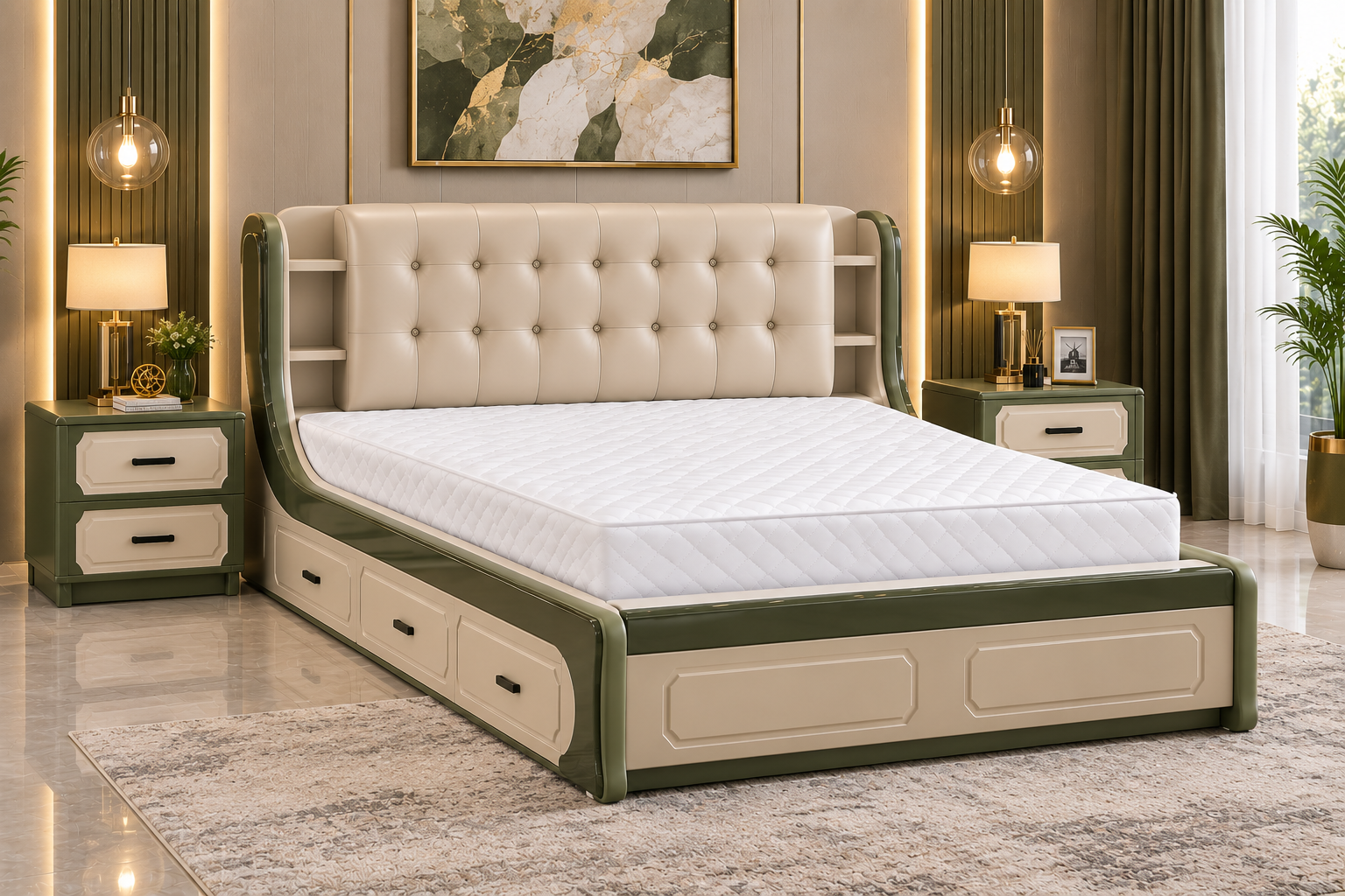 سرير وكمودينو 204000009 - صورة 4