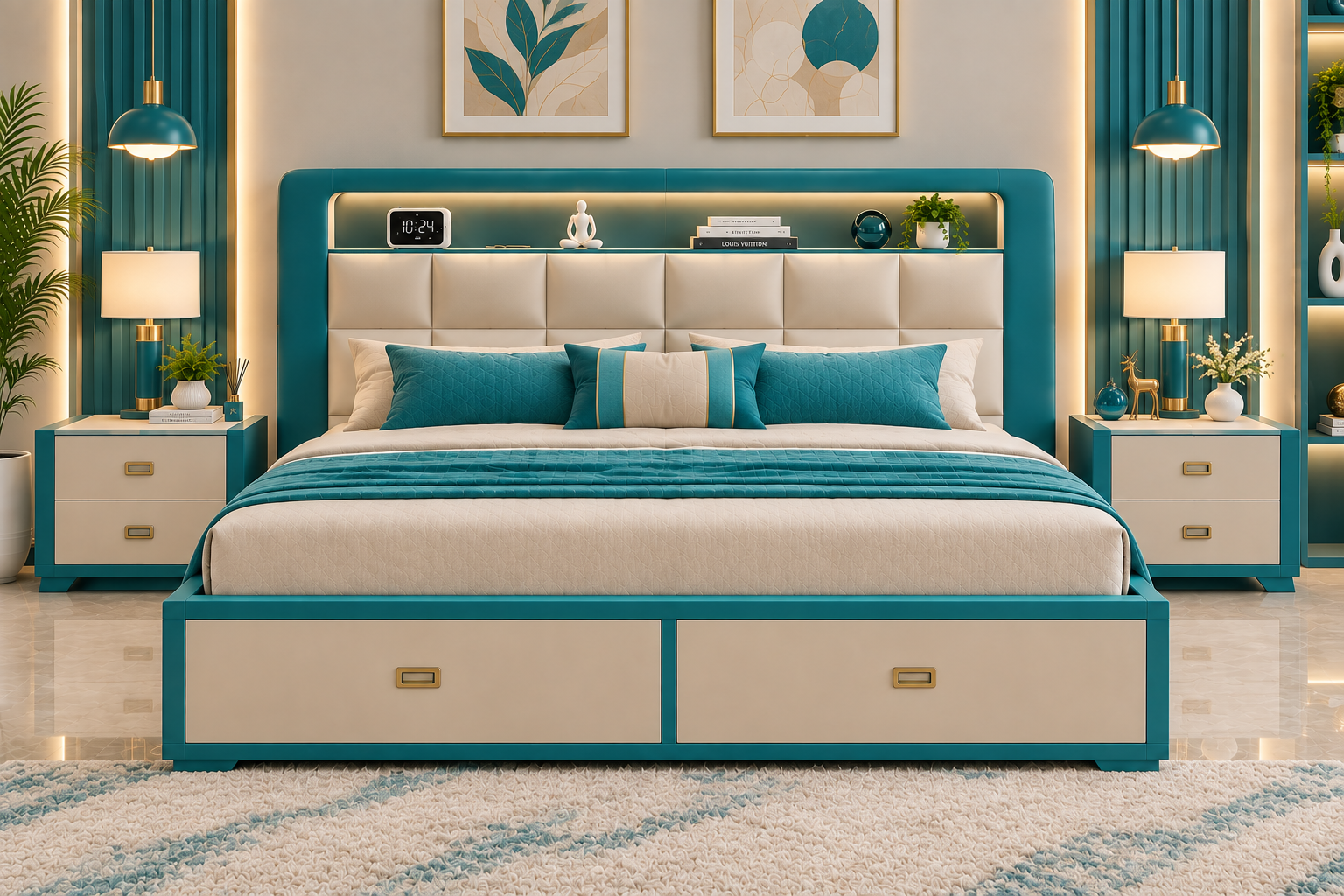 سرير وكمودينو 204000012 - صورة 6