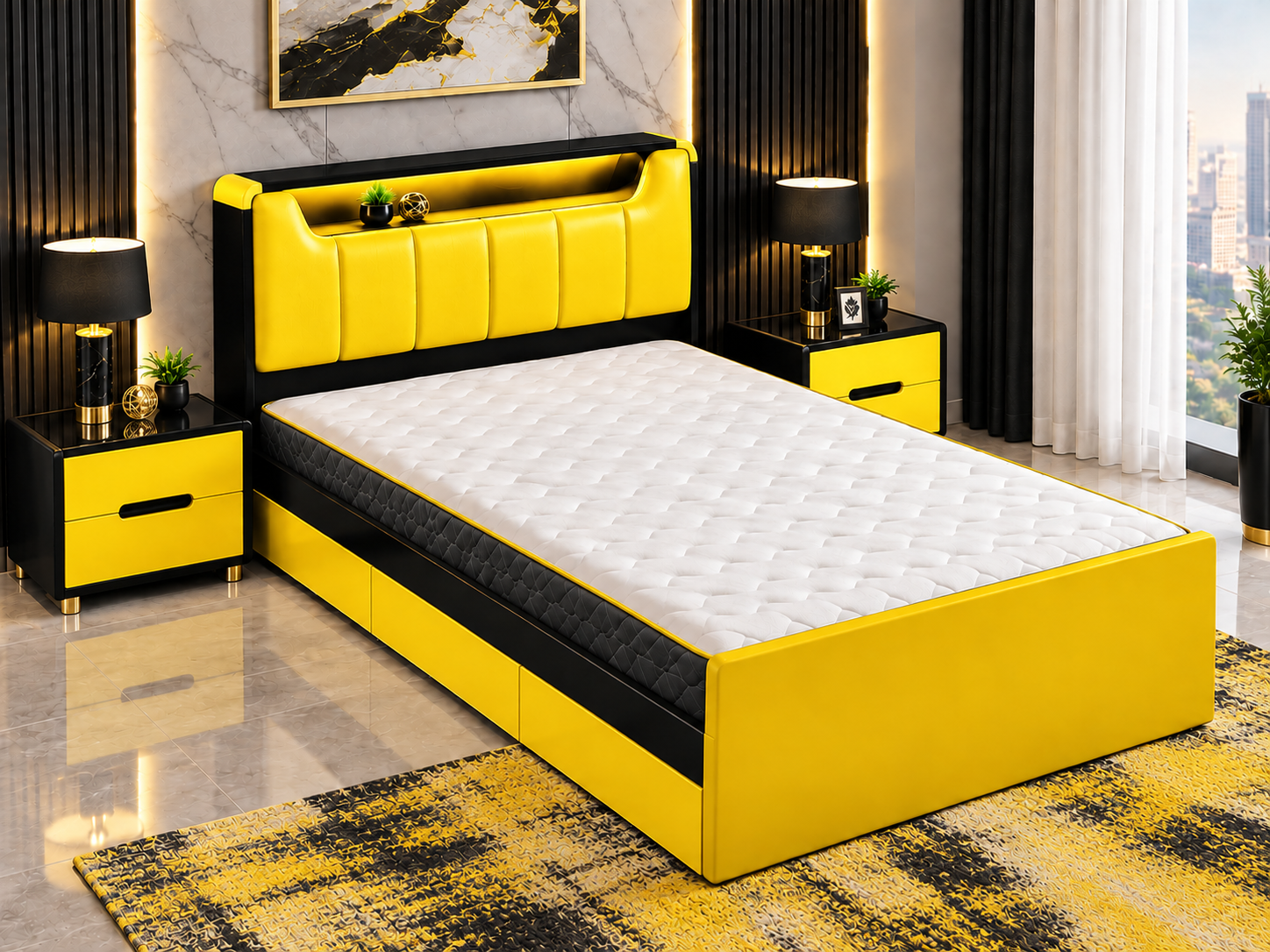 سرير وكمودينو 204000014 - صورة 8