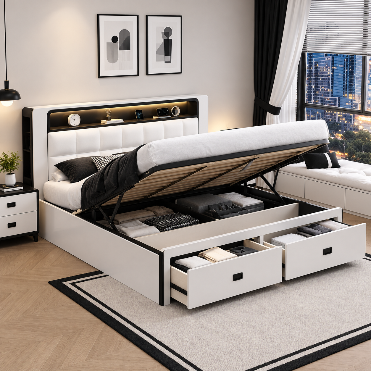 سرير وكمودينو 204000012 - صورة 2
