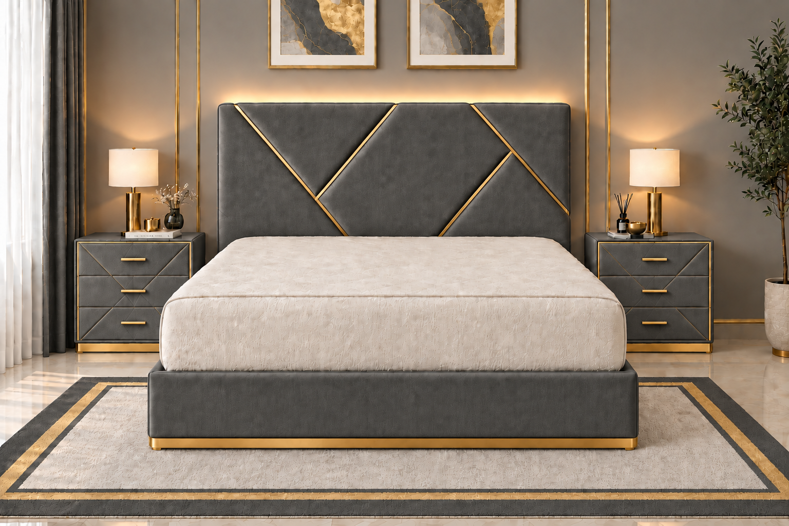 سرير وكمودينو 204000016 - صورة 13