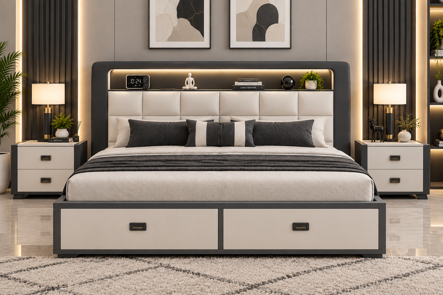 سرير وكمودينو 204000012 - صورة 4
