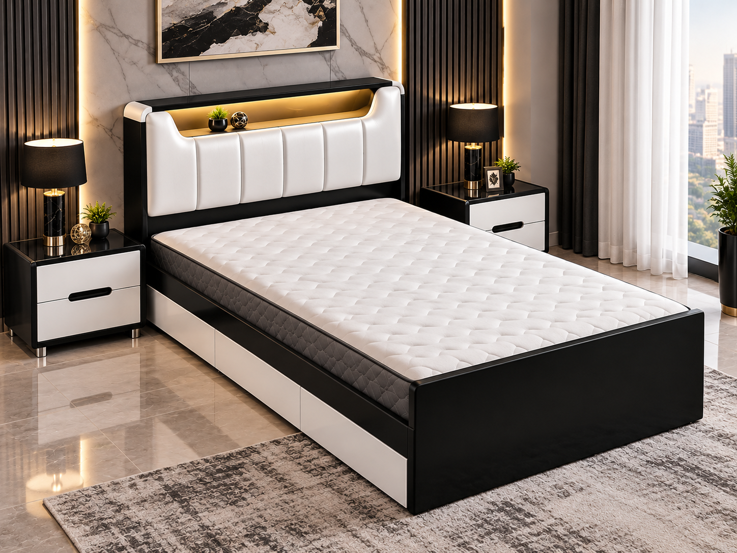 سرير وكمودينو 204000014 - صورة 3