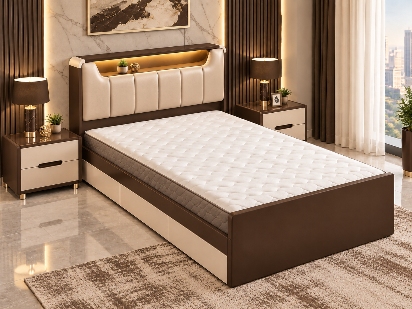 سرير وكمودينو 204000014 - صورة 5